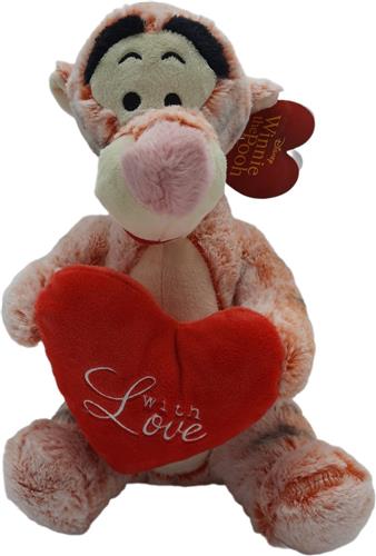 Disney Winnie The Pooh / Winnie De Poeh - Teigetje - Knuffel - Met Hart - Pluche - 27 cm