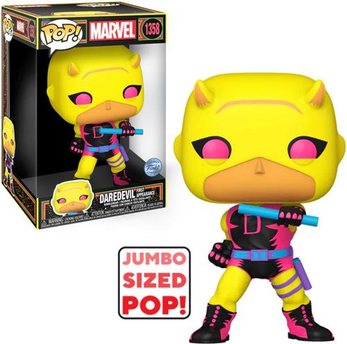 Funko Pop! Jumbo: Marvel - Daredevil (Yellow/Red ) (Blacklight) 10" Super Sized Pop! - CONFIDENTIAL