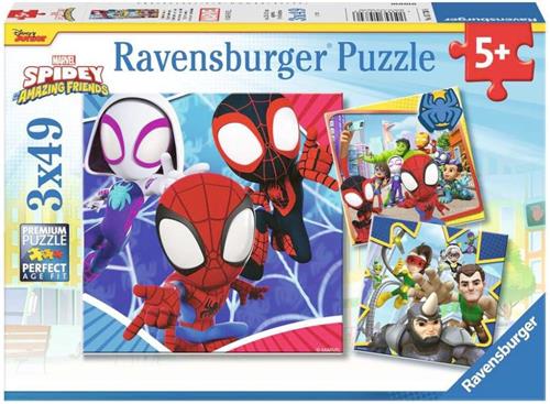 Ravensburger SpiderMan - Spidey & His Amazing Friends Children's Jigsaw Puzzle (3 x 49 pieces) Puzzel - Multicolours