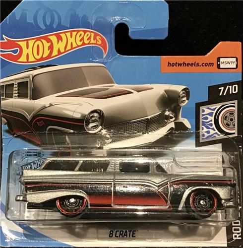 Hot Wheels Auto 8 Crate Jongens 7 Cm Staal Wit/groen