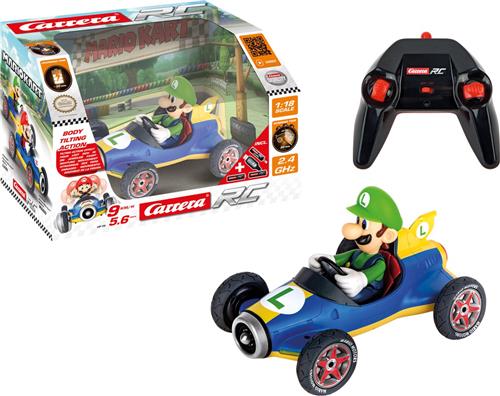 Carrera RC Mario Kart - Mach8 - Luigi - Schaal 1:18 - 2,4GHz RC Model Kant en Klaar