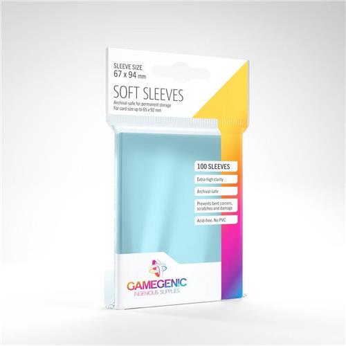 Gamegenic - Soft Sleeves - Clear (100 Sleeves)