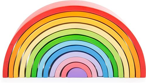 Bigjigs Houten Stapelpuzzel Regenboog Groot