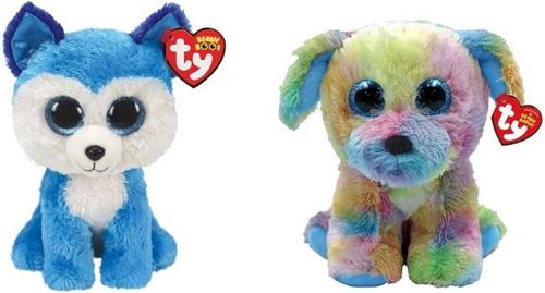 Ty - Knuffel - Beanie Boo's - Prince Husky & Max Dog