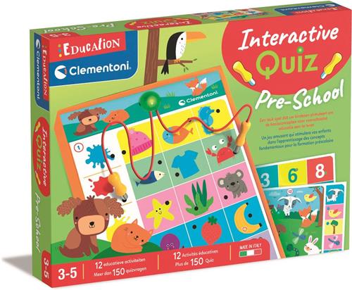 Clementoni Education - Interactive Quiz Pre-school  Educatief Spel  Het leerzame cadeautje - 3-5 jaar