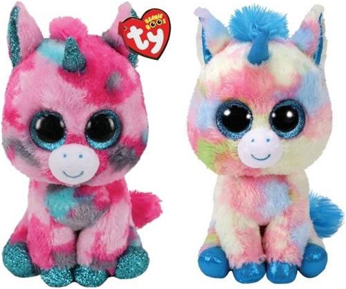 Ty - Knuffel - Beanie Buddy - Gumball Unicorn & Blitz Unicorn