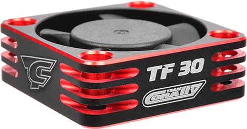 Team Corally - Ultra High Speed Cooling Fan TF-30 w/BEC connector - 30mm - Color Black - Red