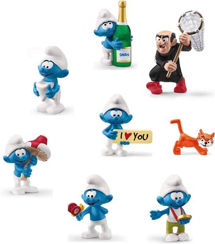 Schleich smurfen jaarset 2020 (8 figuurtjes)