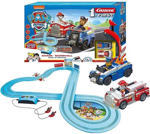 Carrera FIRST PAW Patrol - Race N Rescue - Chase vs. Marshall - Racebaan 3,5m Racebaan