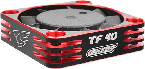 Team Corally - Ultra High Speed Cooling Fan TF-40 w/BEC connector - 40mm - Color Black - Red