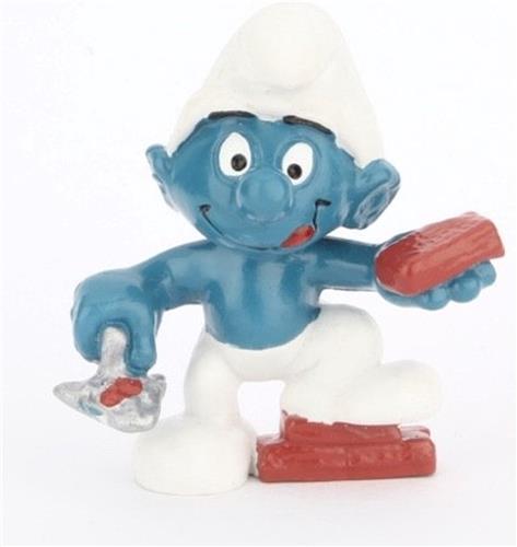 De Smurfen - Metselaar - speelfiguurtje - Poppetje - De smurfen - 5, 5cm Schleich