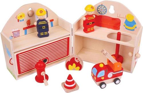 Bigjigs Fire Station Mini Playset