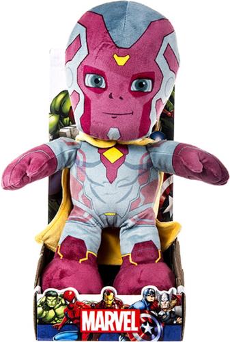 Vision - Marvel Avengers Pluche Knuffel 30 cm {Speelgoed Knuffelpop voor Kinderen Jongens Meisjes | Hulk, Spiderman, Iron Man, Captain America, Thor}