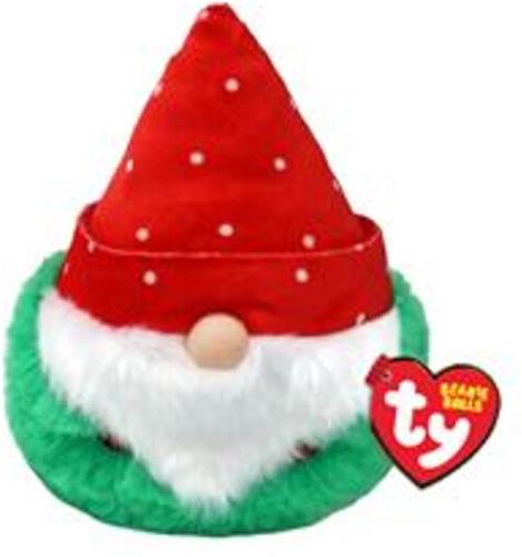 TY Teeny Puffies Christmas Gnome Red Hat 10 cm