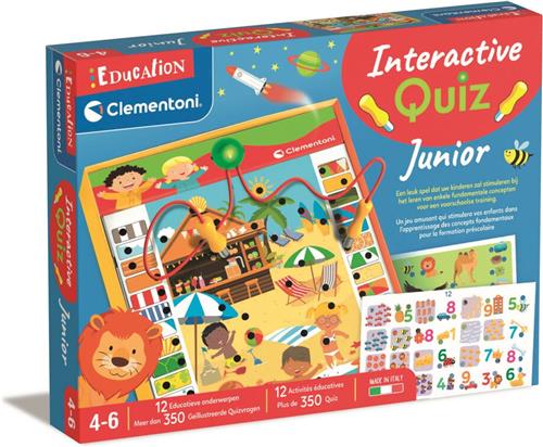 Education Clementoni - Interactive Quiz Junior - Educatief Speelgoed - Kleuter Speelgoed - 4+ Jaar