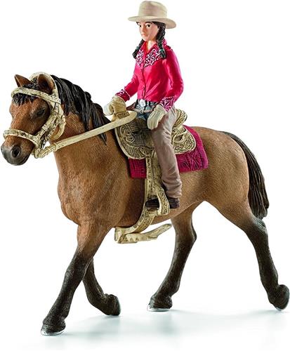 Schleich Western ruiter 42112 - Paard Speelfiguur - Horse Club - 15 x 8,5 x 15 cm