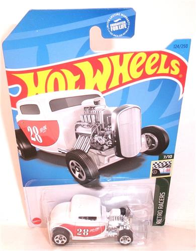 HOT WHEELS '32 FORD WHITE 124/250 1:64 HW RETRO RACERS 7/10