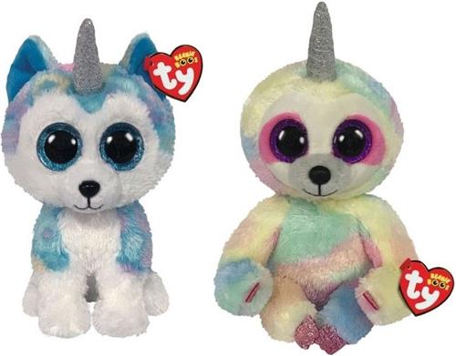 Ty - Knuffel - Beanie Buddy - Helena Husky & Cooper Sloth