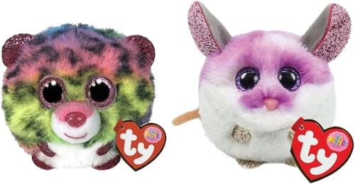 Ty - Knuffel - Teeny Puffies - Dotty Leopard & Colby Mouse