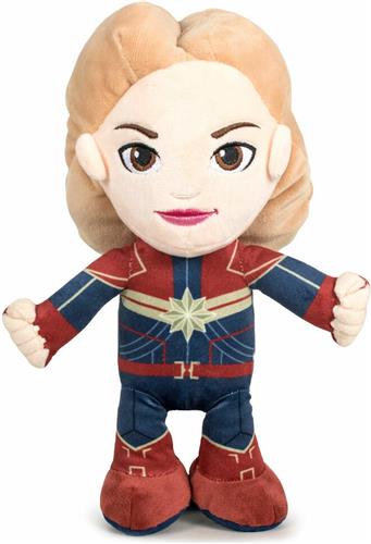 Captain Marvel  Marvel Avengers Pluche Knuffel 34 cm {Superheld Plush Toy | Marvel DC Comics | Speelgoed Knuffelpop voor kinderen jongens meisjes | Thor, Wonder Woman, Hulk, Thanos, Spiderman, Iron Man, Captain America, Black Panther}