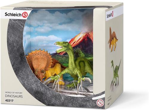 Schleich Triceratops en Therezinosaurus 42217 - Speelfiguur - Dinosaurs - 19 x 16,5 x 17 cm