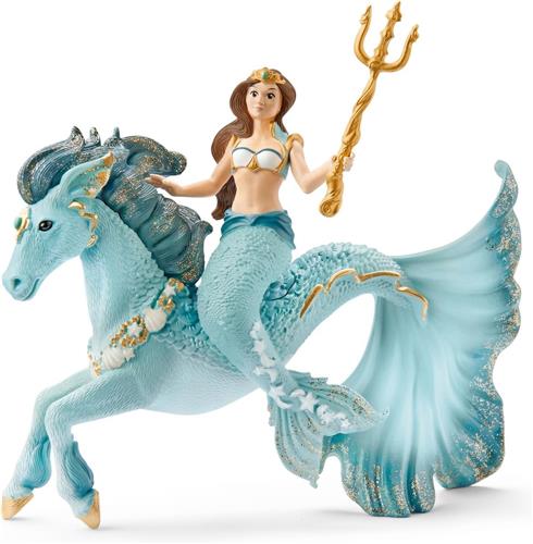 schleich BAYALA - Zeemeermin Eyela op onderwaterpaard - Speelfiguur - Kinderspeelgoed voor Jongens en Meisjes - 5 tot 12 jaar - 70594