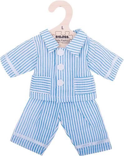 Bigjigs Poppenkleding blauwe pyjama voor een Bigjigs pop van 35 cm