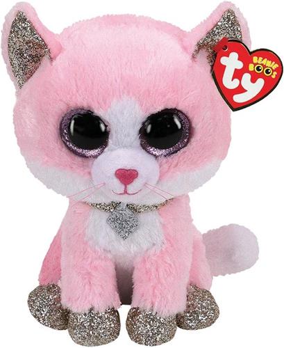 Ty - Knuffel - Beanie Buddy - Fiona Pink Cat - 24cm