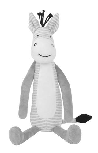 Happy Horse Zebra Zoro Knuffel 30cm - Grijs/Wit - Baby knuffel