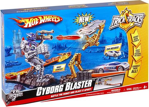 Hot Wheels Cyborg Blaster Stunt Set