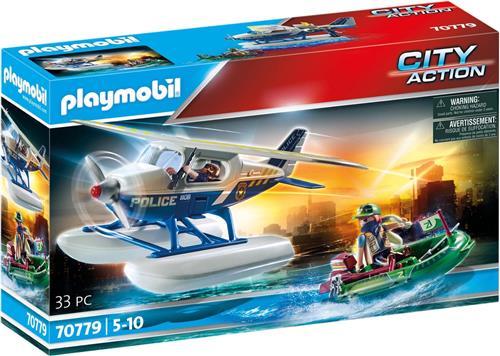 PLAYMOBIL City Action Politiewatervliegtuig: smokkelaar-achtervolging - 70779