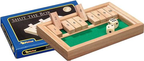 Philos Shut The Box, mini 10 min Bordspel Strategie