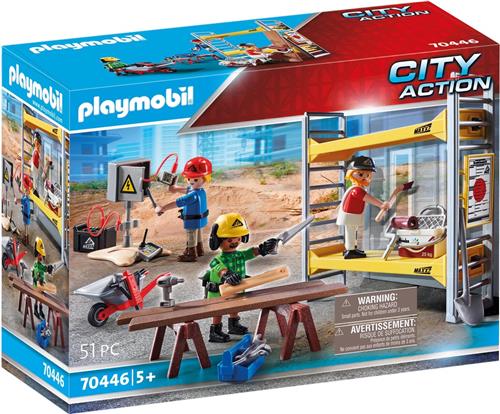 PLAYMOBIL City Action Stelling met werklieden - 70446