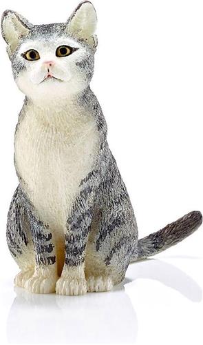 Schleich Kat zittend 13771 - Poes Speelfiguur - Farm World - 2,5 x 3,8 x 4,5 cm