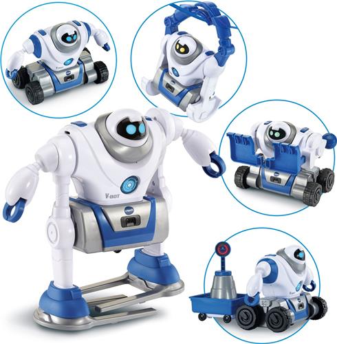 VTech V-Bot Mijn 5 in 1 Robot - Robot Speelgoed - Stimuleert Creativiteit - Inclusief 17 onderdelen - Speelgoed vanaf 5 Jaar