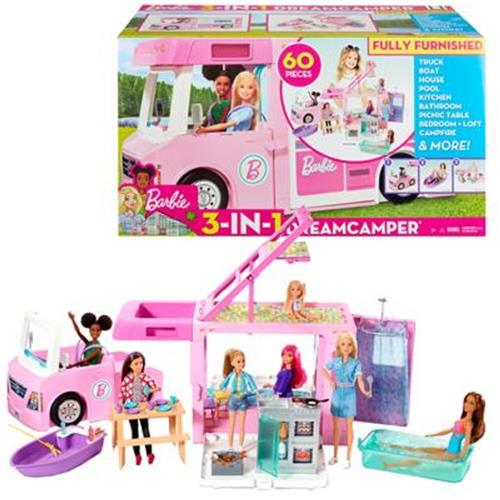 Barbie 3-in-1 DroomCamper & accessoires