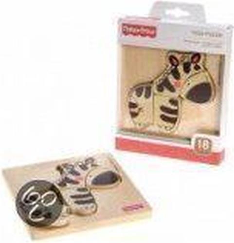 Fisher Price Zebra Houten Puzzel - 4 stuks