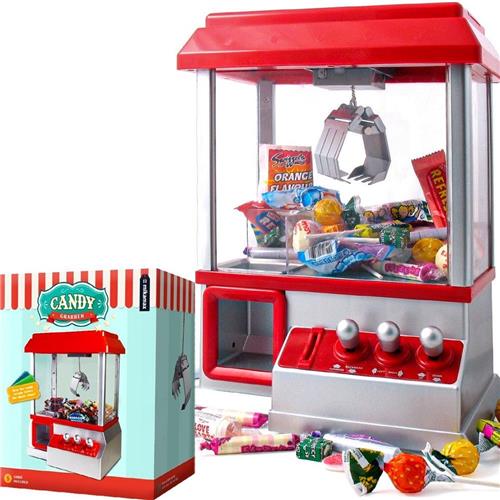 MikaMax Candy Grabber Snoepmachine - Snoepautomaat - Grijpmachine - Speelt Kermis Muziek Af - Inclusief Muntjes - 35,5 x 25,5 x 19,5 cm