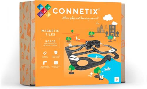 CONNETIX - Magnetisch Tegels - Wegen Creatief Pakket - 48 Stuks