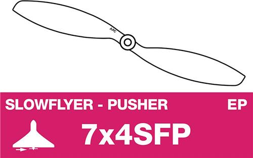 APC - Slowflyer propeller - Pusher / Linkslopend - 7X4SFP