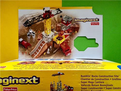 FISHER PRICE IMAGINEXT POWER BOUWPLAATS B1837 - Torenkraan Truck & Dozer