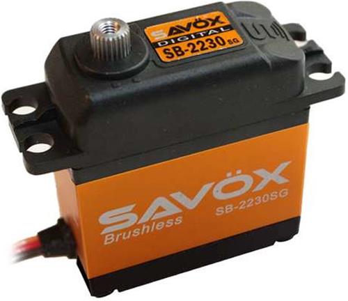 Savox - Servo - SB-2230SG - Digital - High Voltage - Brushless Motor - Staal tandwielens