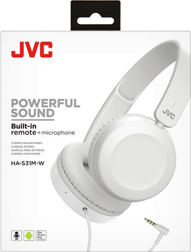 JVC HA-S31M - On-ear koptelefoon - Wit