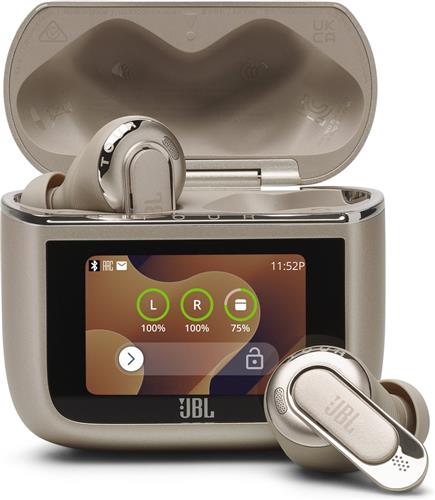 JBL Tour Pro 3 - Volledig draadloze noise-cancelling oordopjes met Smart Charging Case - Latte