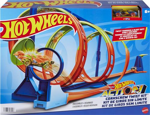 Hot Wheels Action Corkscrew Triple Loop Track Set - Racebaan