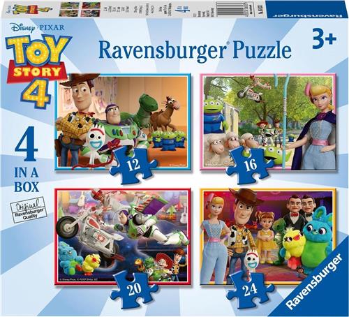 Ravensburger Toy Story 4 4in1box puzzel - 12+16+20+24 stukjes - kinderpuzzel