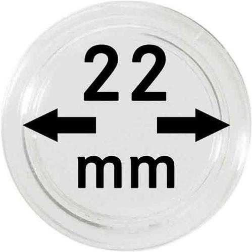 Lindner Hartberger muntcapsules Ø 22 mm (10x) voor penningen tokens capsules muntcapsule