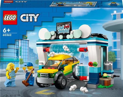 LEGO City Autowasserette Set met Speelgoed Auto - 60362