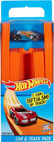 Hot Wheels Track Builder Straight Track with Car