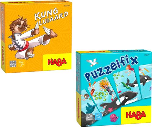 Haba Set van 2 spellen vanaf 4 jaar - Puzzelfix & Kung Luiaard